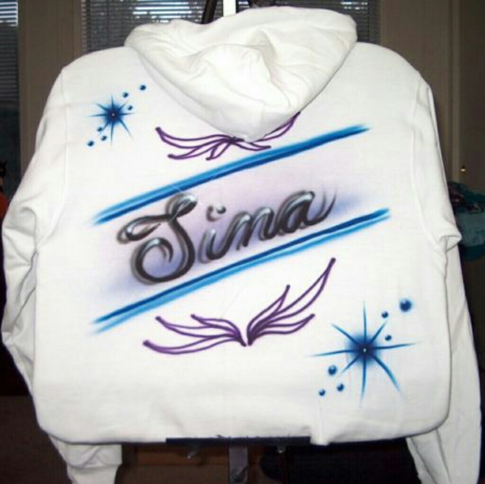 COPY - NAME Airbrushed HOOD Custom Made
